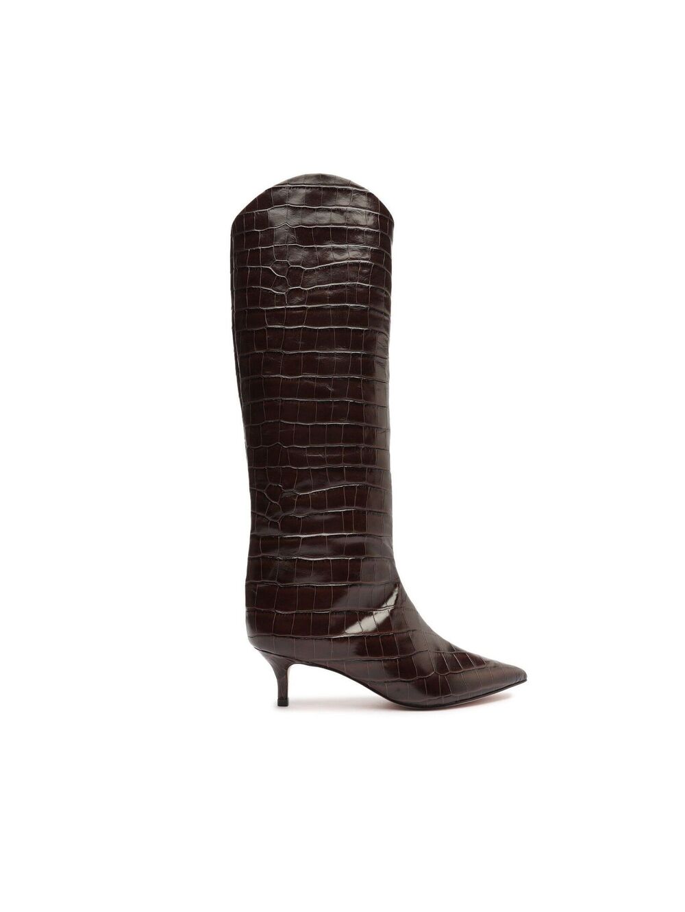 Schutz Maryana Lo Pointed Toe Mid Heel Tall Boots 5.5B ($278)